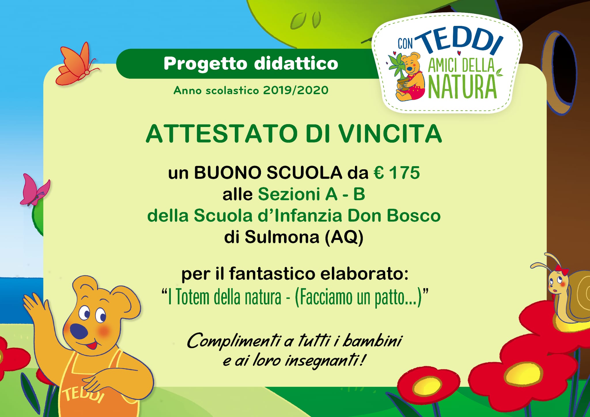 Progetto Infanzia Don Bosco “I totem della natura”