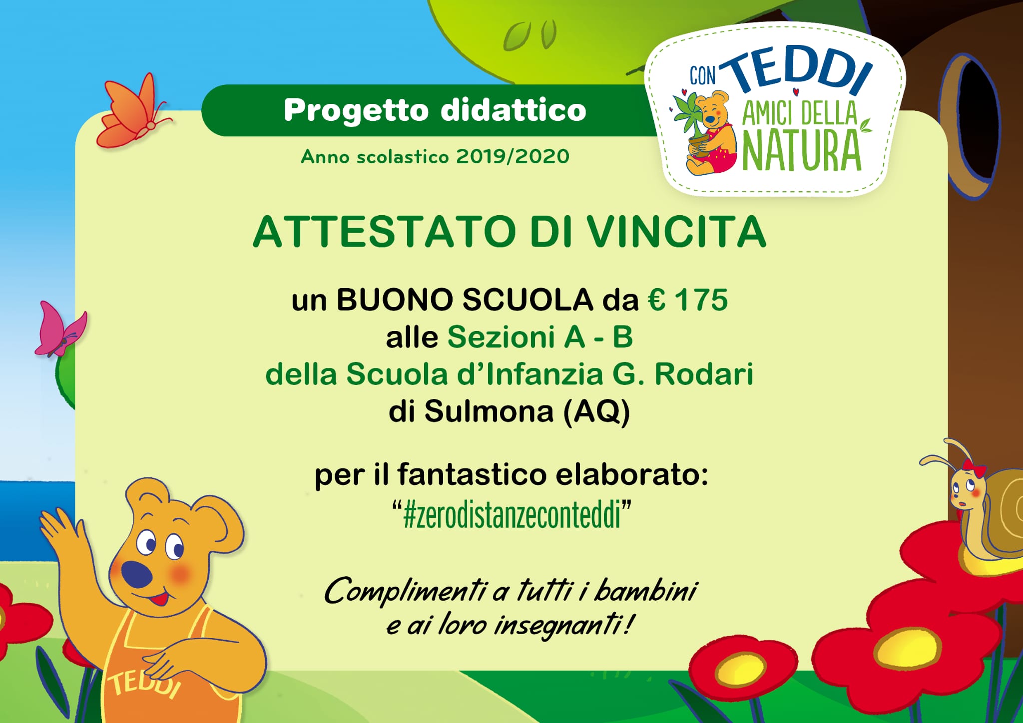 Progetto Infanzia Rodari “zerodistanzeconTeddy”