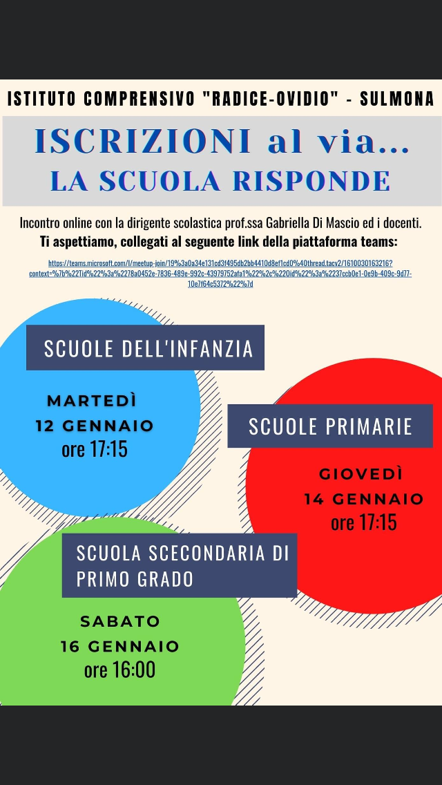 Iscrizioni al via…. la scuola risponde