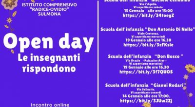 OPEN DAY INFANZIA-INCONTRI CON LE FAMIGLIE