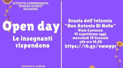 OPEN DAY INFANZIA “DI NELLO”-INCONTRI CON LE FAMIGLIE