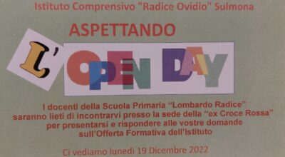 NUOVE ISCRIZIONI-SCUOLA PRIMARIA “LOMBARDO RADICE”-INVITO PER I GENITORI-LUNEDI’ 19 DICEMBRE 2022 ORE 16,30