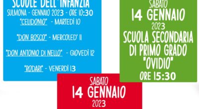 OPEN DAY Scuole dell’Istituto “LOMBARDO RADICE-OVIDIO” -SULMONA