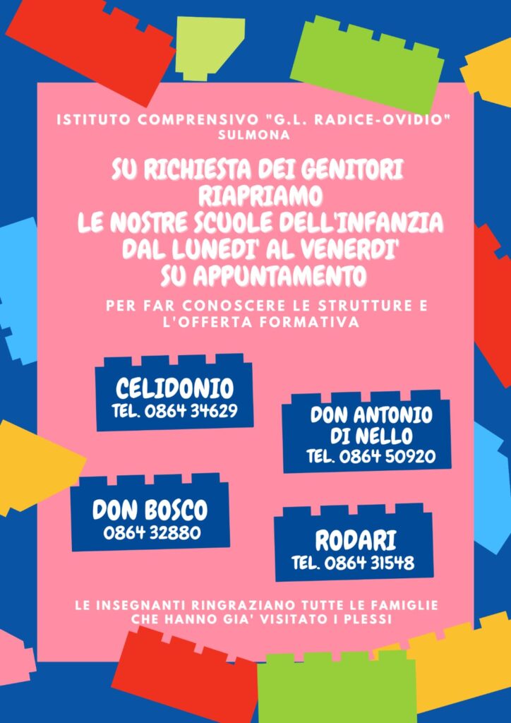 SCUOLE DELL’INFANZIA OPEN